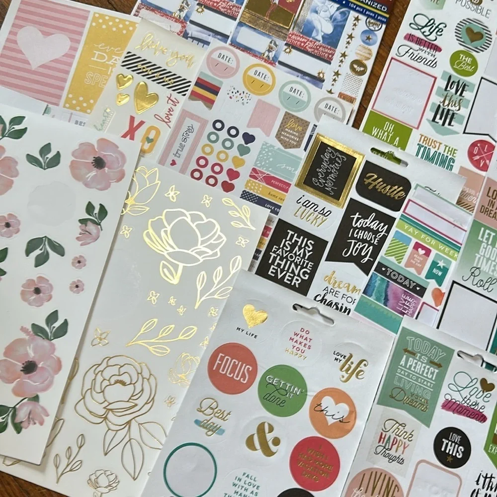 The Happy Planner Lot - Stickers, Accessories and Storage Box